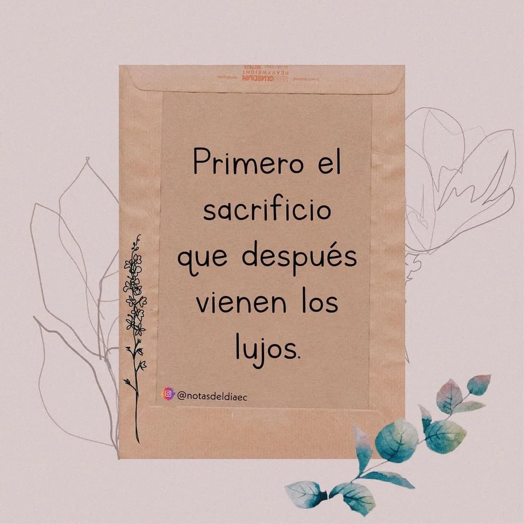 El sacrificio es necesario para obtener