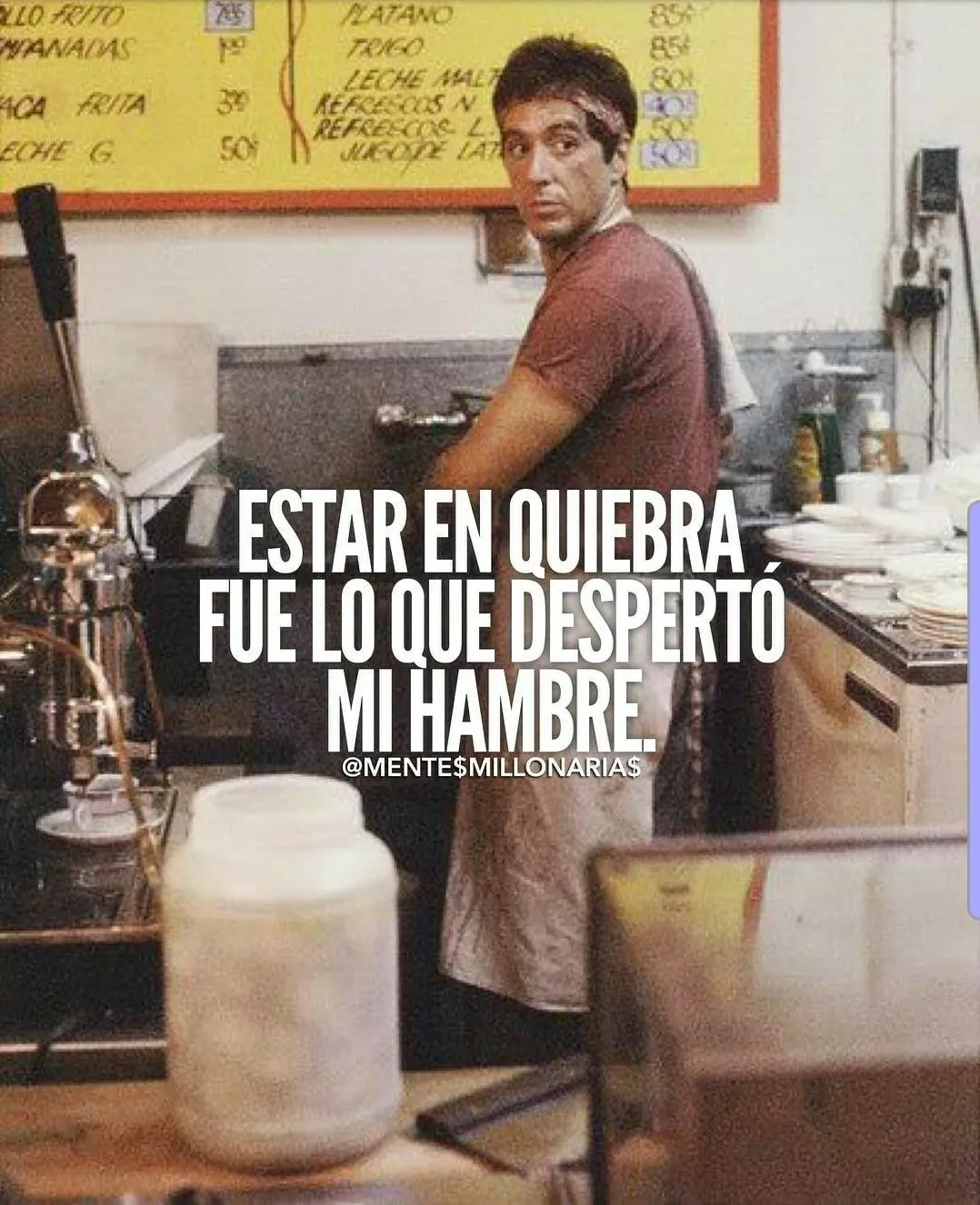 Estar en quiebra fue lo que despertó mi hambre.